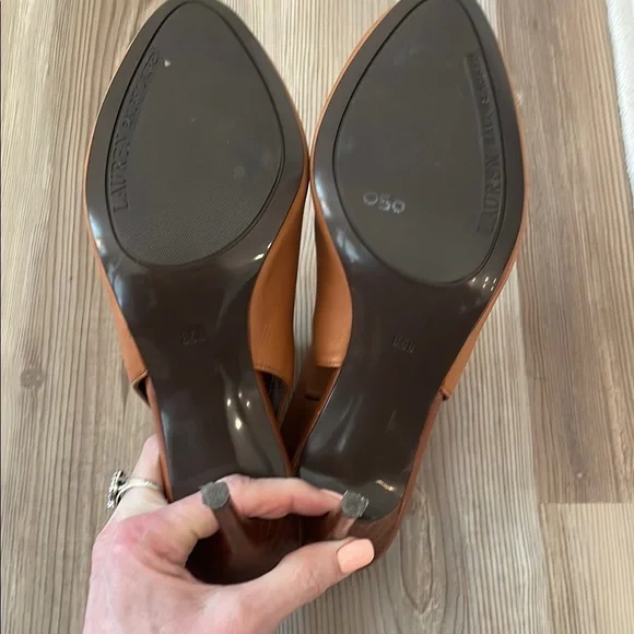 Lauren Ralph Lauren Tan Rayna Heeled Mule Ankle Boot 8.5 - Picture 5 of 8